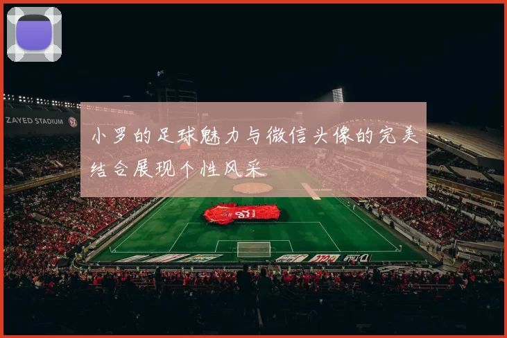 小罗的足球魅力与微信头像的完美结合展现个性风采